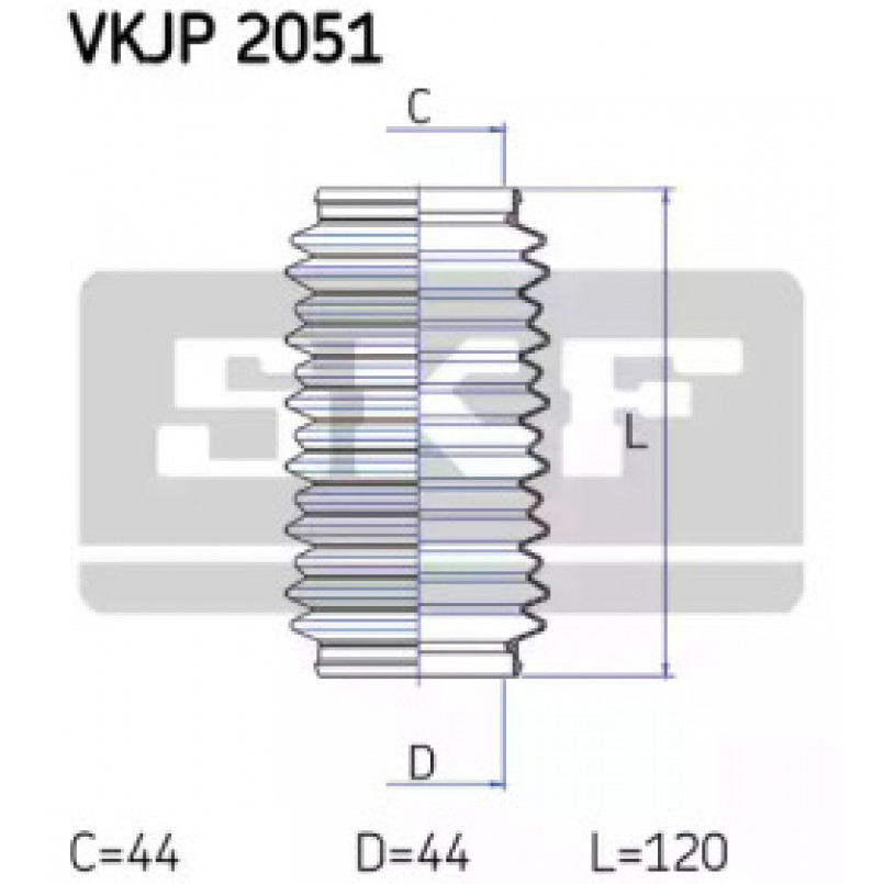 VKJP 2051 SKF - Пильовик привідного валу